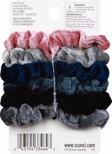 Scunci® Mini Velvet Scrunchies Perspective: back