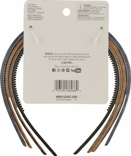 Scunci Effortless Beauty Thin Headbands Perspective: back