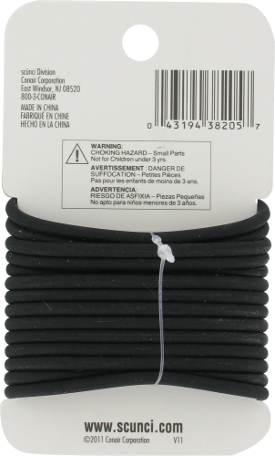 Scunci No-Slip Grip The Evolution Hair Ties - Black Perspective: back