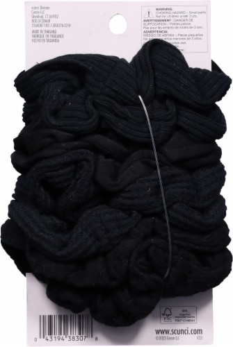 Scrunci® Mixed Knits Scrunchies - Black Perspective: back