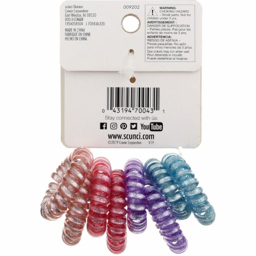 Scunci Spirals Dent-free hold Ponytailers, 8 Ct Perspective: back