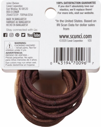 Scunci® Assorted Fine Hair Elastics Perspective: back