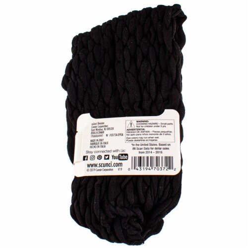 Scunci® No Damage Wide Twist Headwrap, Black Perspective: back