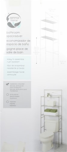 Zenith Bathroom Spacesaver - Nickel Perspective: back