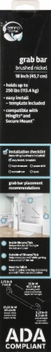 Zenna Home® Stainless Steel Basic Grab Bar Perspective: back
