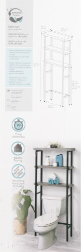 Zenna Home Wood Shelf Spacesaver Perspective: back