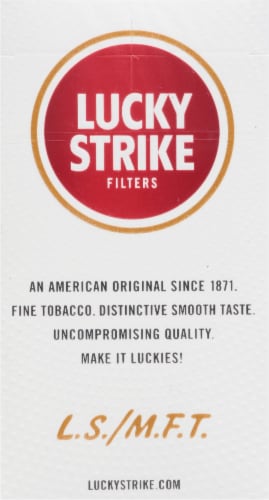 Lucky Strike Filters Gold 100s Cigarettes Perspective: back