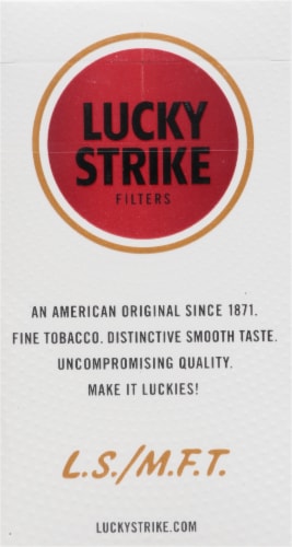 Lucky Strike Filters Red 100s Cigarettes Perspective: back