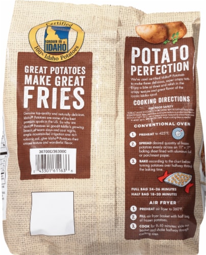 Grown In Idaho® Crispy Potato Puffs Perspective: back