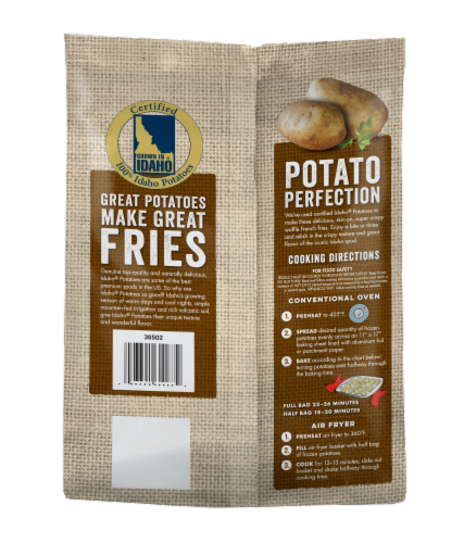 Lamb Weston Grown in Idaho® Crispy Waffle Fries Perspective: back