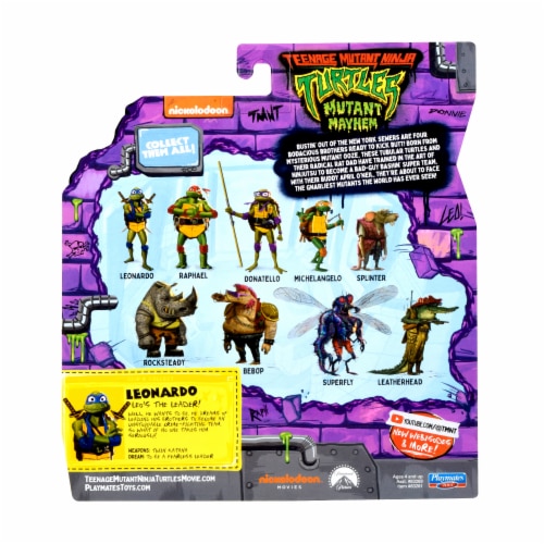 Teenage Mutant Ninja Turtles Mutant Mayhem Leonardo The Leader Action Figure Perspective: back
