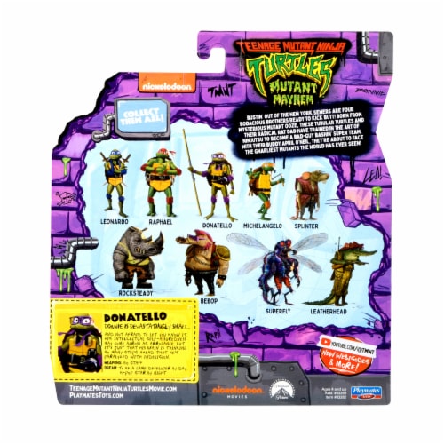 Teenage Mutant Ninja Turtles Mutant Mayhem Donatello The Brains Action Figure Perspective: back