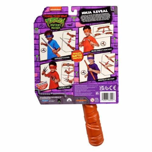 Teenage Mutant Ninja Turtles: Mutant Mayhem Michelangelo Num-Chuks Basic Role Play Set Perspective: back