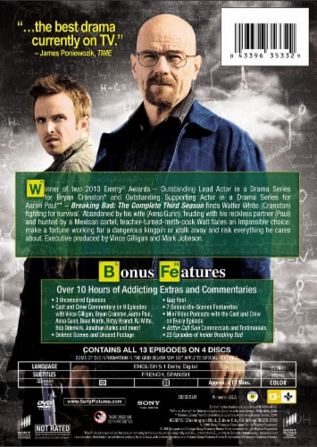 Breaking Bad: The Complete Third Season DVD Perspective: back
