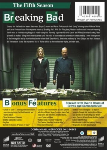 Breaking Bad: The Fifth Season (2012) DVD Perspective: back