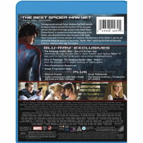 The Amazing Spider-Man Blu-ray and DVD Set Perspective: back