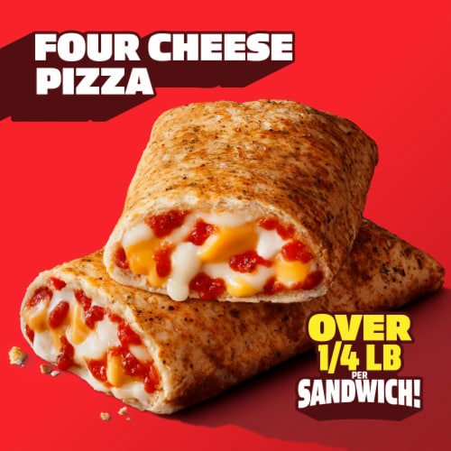 Hot Pockets Frozen Snack Four Cheese Pizza Frozen Sandwiches Perspective: back