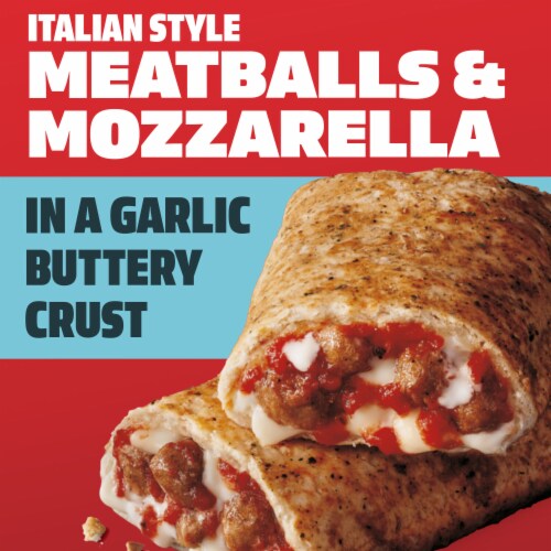 Hot Pockets Italian Style Meatballs & Mozzarella Garlic Buttery Crust Frozen Sandwiches Perspective: back