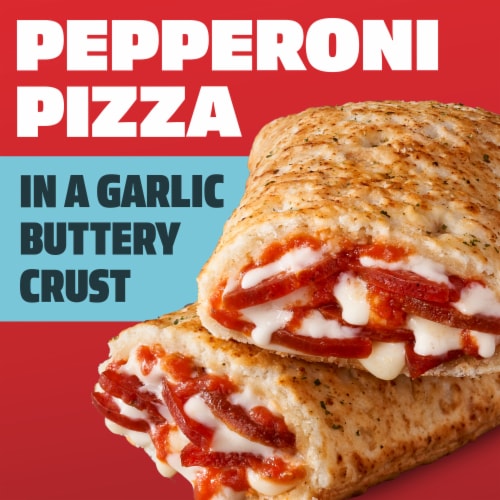 Hot Pockets Pepperoni Pizza Frozen Snacks in an Italian Seasoned crust Perspective: back