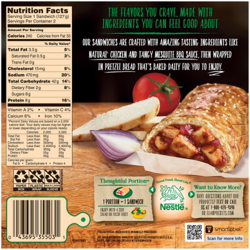 Lean Pockets Mesquite Recipe BBQ Chicken Perspective: back