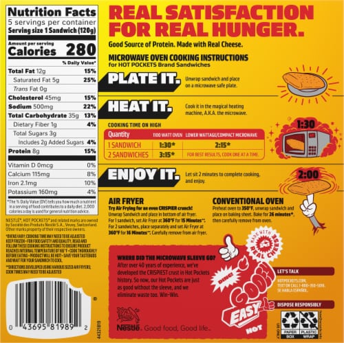 Hot Pockets® Sausage, Egg & Cheese Croissant Crust Breakfast Sandwiches Perspective: back