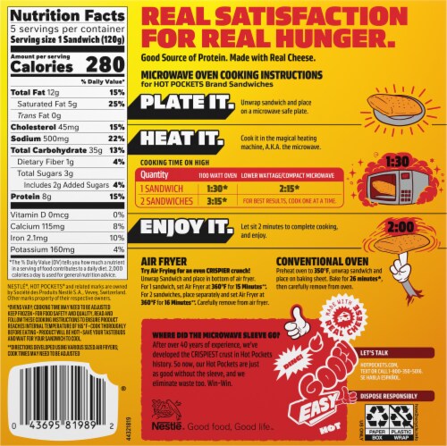 Hot Pockets® Sausage, Egg & Cheese Croissant Crust Breakfast Sandwiches Perspective: back