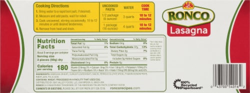 Ronco® Lasagna Noodles Perspective: back