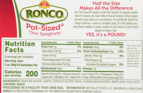 Ronco® Pot-Sized® Thin Spaghetti Perspective: back
