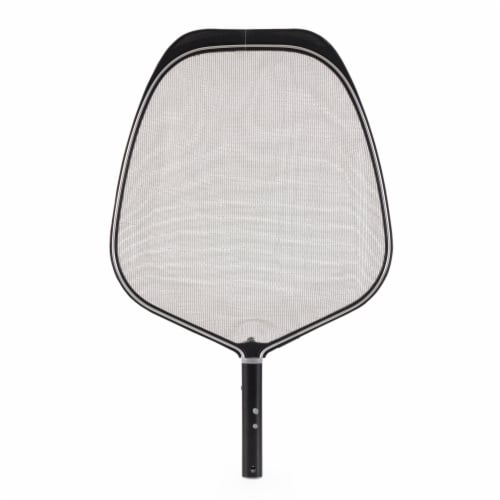JED Pool Tools Pro Aluminum Deep Leaf Pool Skimmer Head w/ Nylon Mesh Bag, Black Perspective: back