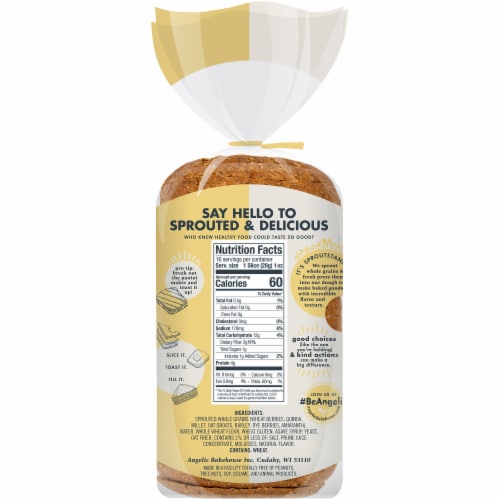 Angelic Bakehouse® Sprouted Wheat Bread Perspective: back