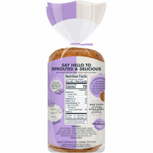 Angelic Bakehouse® Sprouted Mash Honey Wheat with Raisins Bread Perspective: back