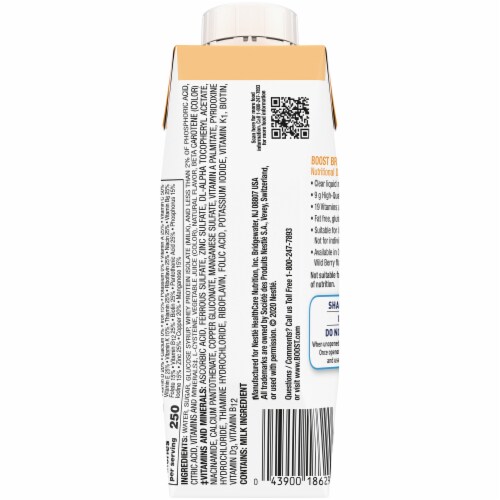 Boost® Breeze Orange Flavor Nutritional Drink Perspective: back