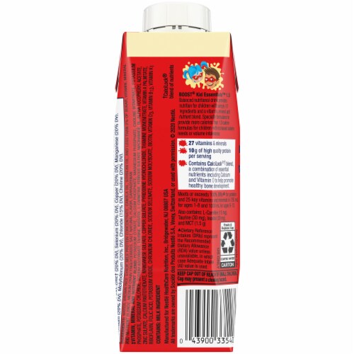 Boost Kid Essentials Vanilla Vortex Balanced Nutritional Drink Perspective: back