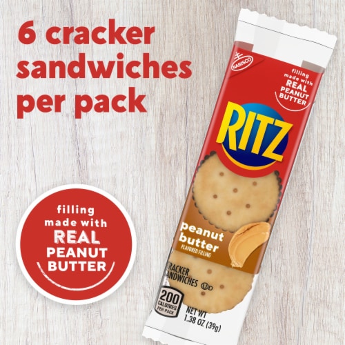 Nabisco Ritz Peanut Butter Sandwich Crackers Perspective: back