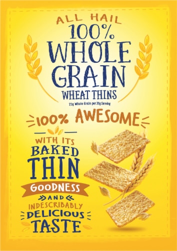 Wheat Thins Original Whole Grain Crackers Perspective: back