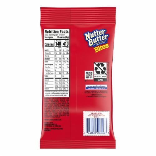 Nutter Butter Bites Peanut Butter Sandwich Cookies Perspective: back