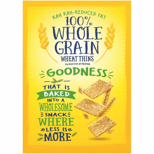 Wheat Thins Reduced Fat Family Size Whole Grain Crackers Perspective: back