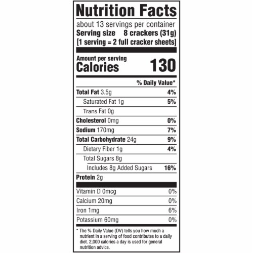 NABISCO GRAHAMS Original Graham Crackers Perspective: back