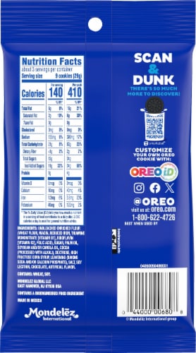 Oreo Mini Bite Size Cookies Big Bag Perspective: back
