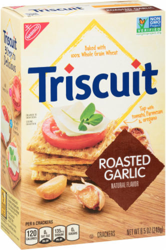 Triscuit Roasted Garlic Crackers Perspective: back