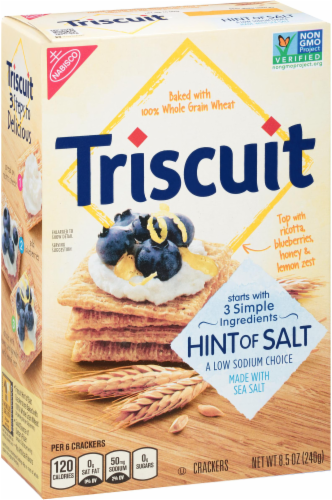 Triscuit Hint of Salt Crackers Perspective: back
