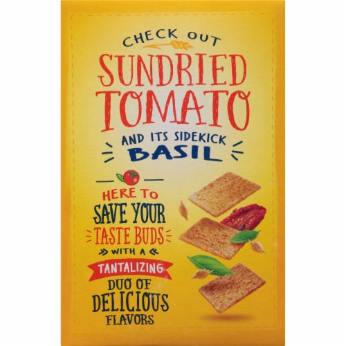 Wheat Thins Whole Grain Sundried Tomato & Basil Flavored Crackers Perspective: back