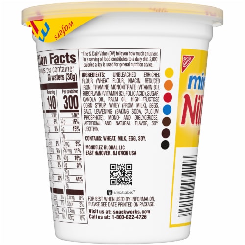 Nilla Wafer Mini Cookies Go-Paks Perspective: back