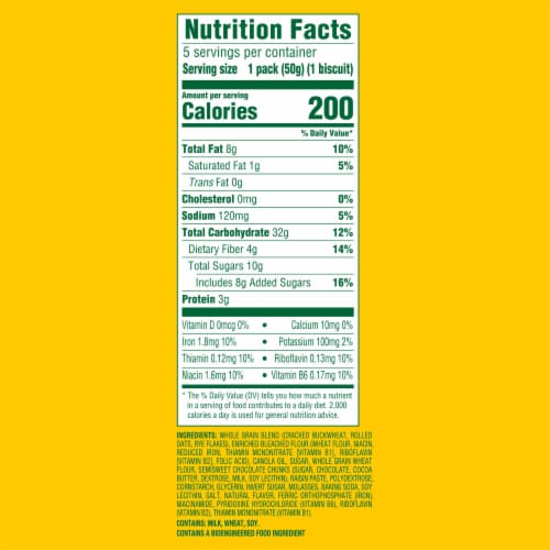 Belvita Soft Baked Oats & Chocolate Breakfast Biscuits Perspective: back