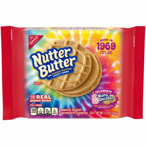 Nutter Butter Peanut Butter Sandwich Cookies Perspective: back