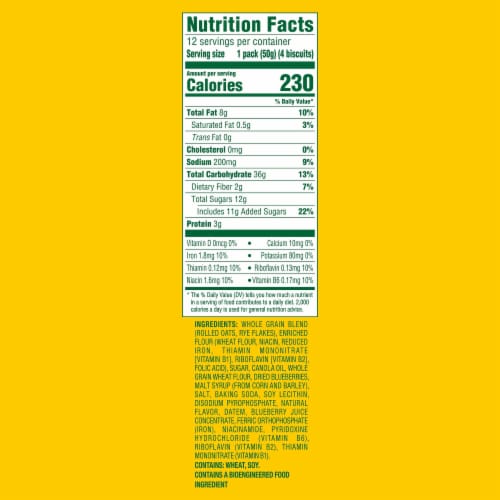 Belvita Blueberry Breakfast Biscuits Value Pack Perspective: back