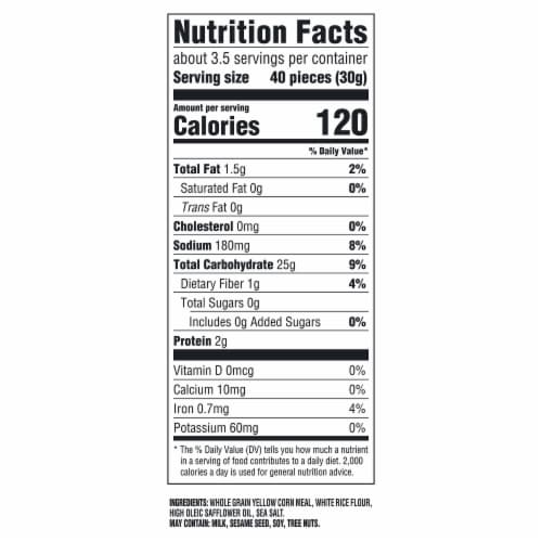 Good Thins Sea Salt Corn Gluten Free Crackers Perspective: back