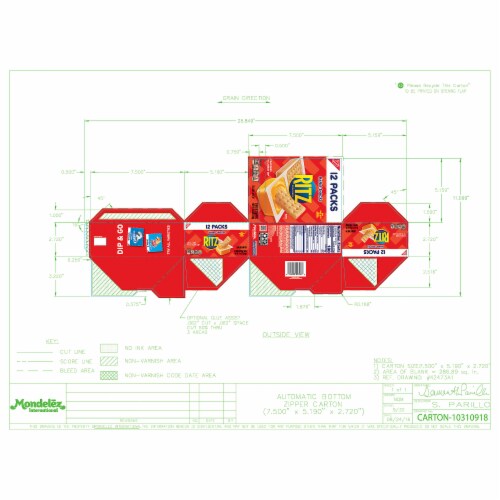 Handi-Snacks Ritz Crackers 'N Cheesy Dip Snack Packs Perspective: back