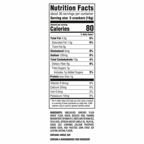 Ritz Original Crackers Family Size Perspective: back