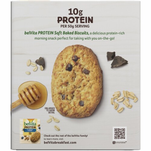 belVita Oats Honey & Chocolate Protein Biscuits Perspective: back